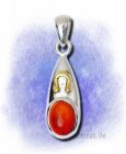 Löwe - mit Bernstein 925-Sterlingsilber