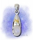 Fische - Regenbogen Mondstein 925-Sterlingsilber